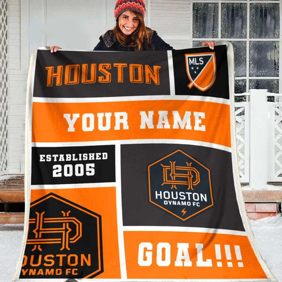 Custom Name MLS Houston Dynamo Exclusive All Over Prints BLMLS151024A2HOUBLK - Blanket