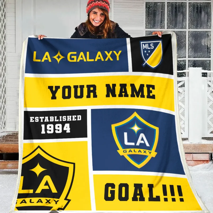 Custom Name MLS LA Galaxy Exclusive All Over Prints BLMLS151024A2LABLK - Blanket