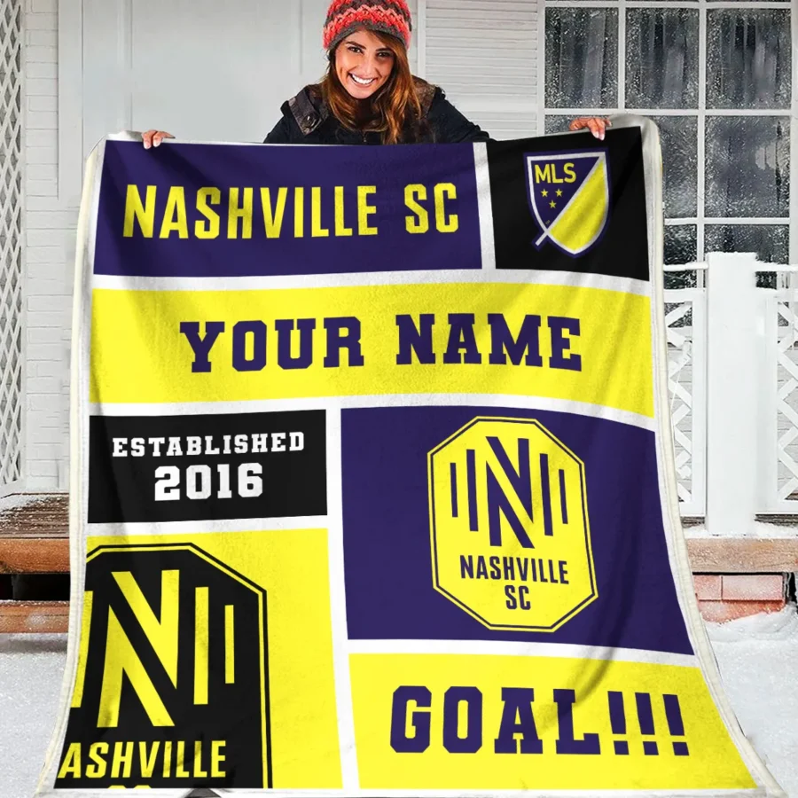 Custom Name MLS Nashville SC Exclusive All Over Prints BLMLS151024A2NSHBLK - Blanket