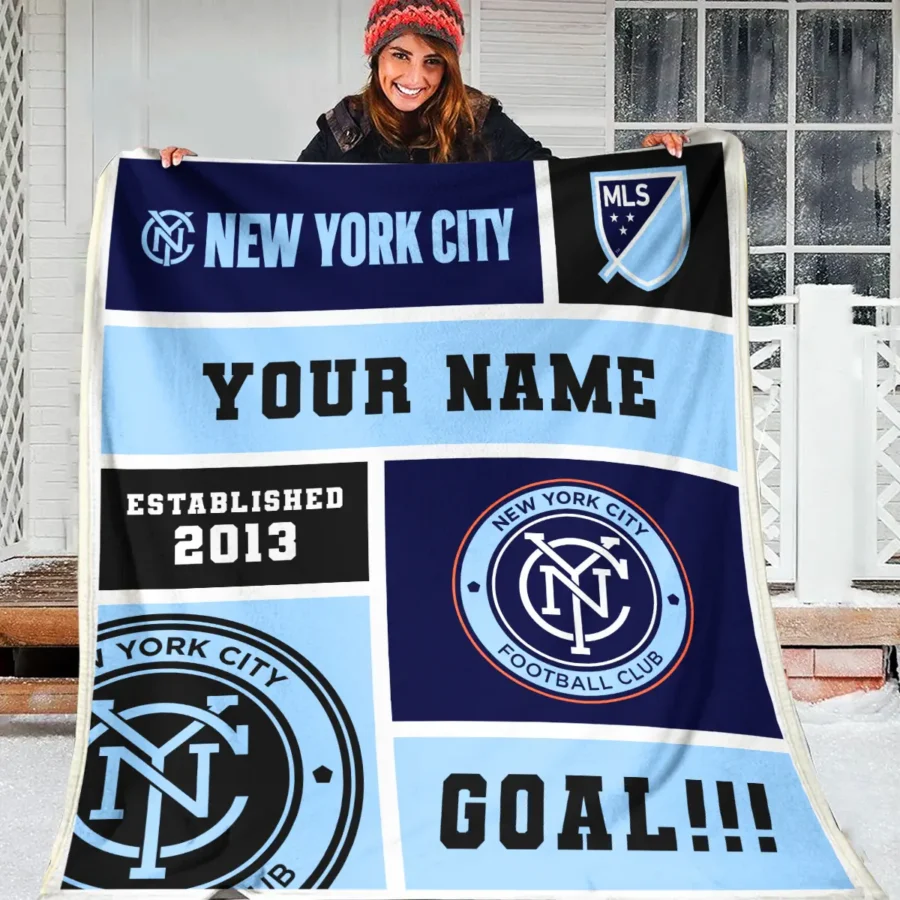 Custom Name MLS New York City Exclusive All Over Prints BLMLS151024A2NYCBLK - Blanket