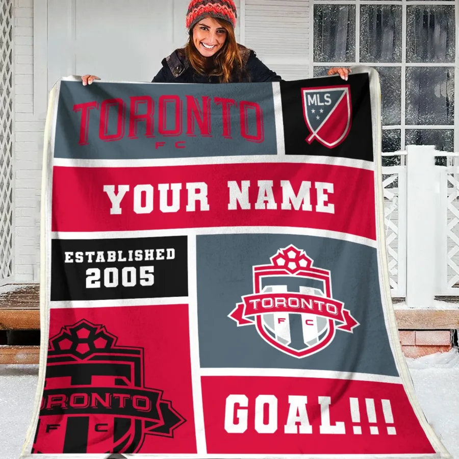 Custom Name MLS Toronto FC Exclusive All Over Prints BLMLS151024A2TORBLK - Blanket