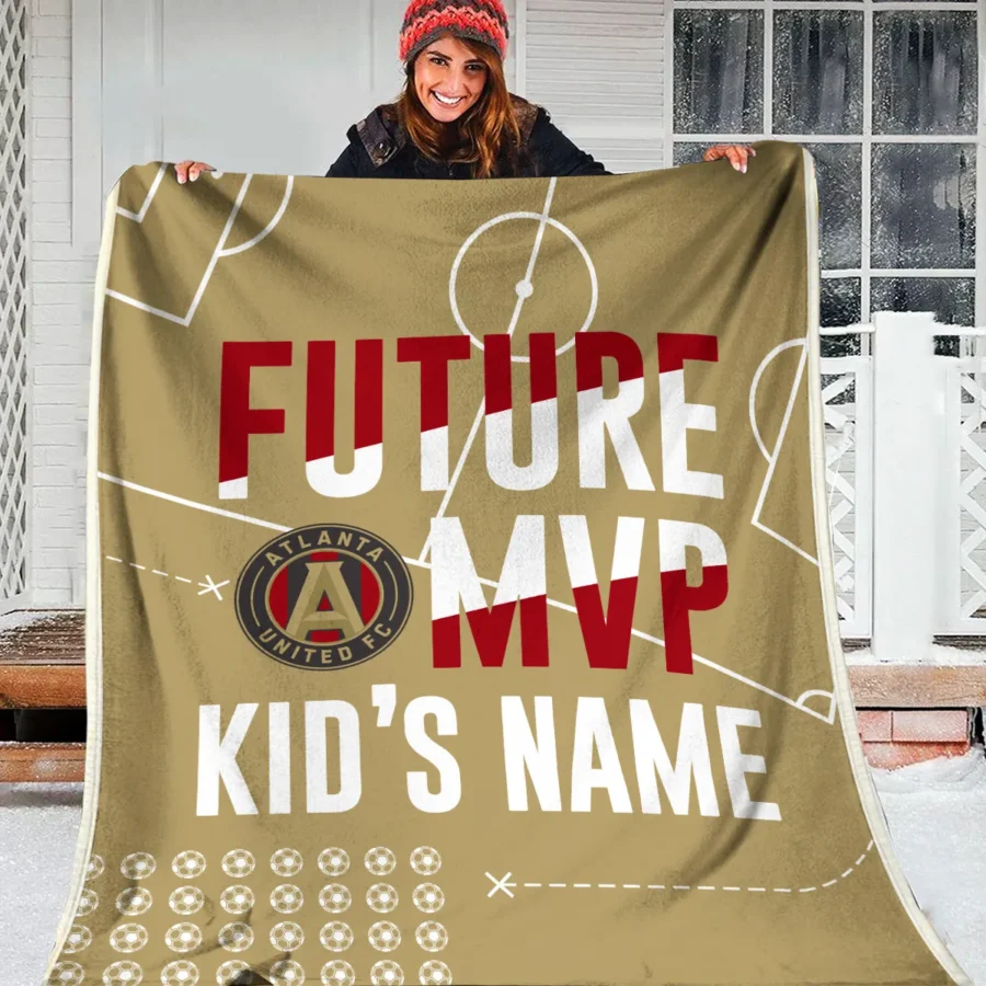 Future MVP Custom Kid Name MLS Atlanta United Exclusive All Over Prints BLMLS161024A1ATLBLK - Blanket