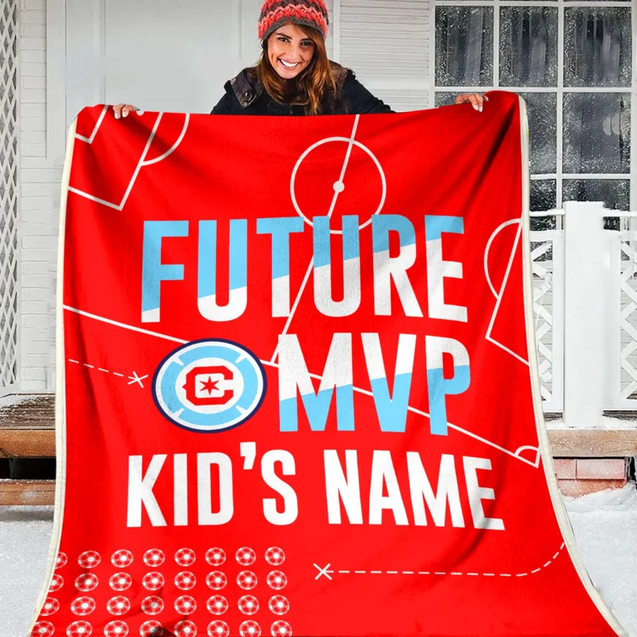 Future MVP Custom Kid Name MLS Chicago Fire Exclusive All Over Prints BLMLS161024A1CHIBLK - Blanket