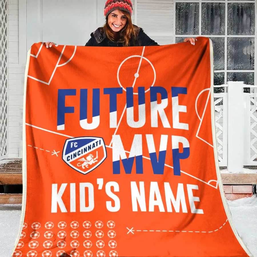 Future MVP Custom Kid Name MLS Cincinnati Exclusive All Over Prints BLMLS161024A1CINBLK - Blanket