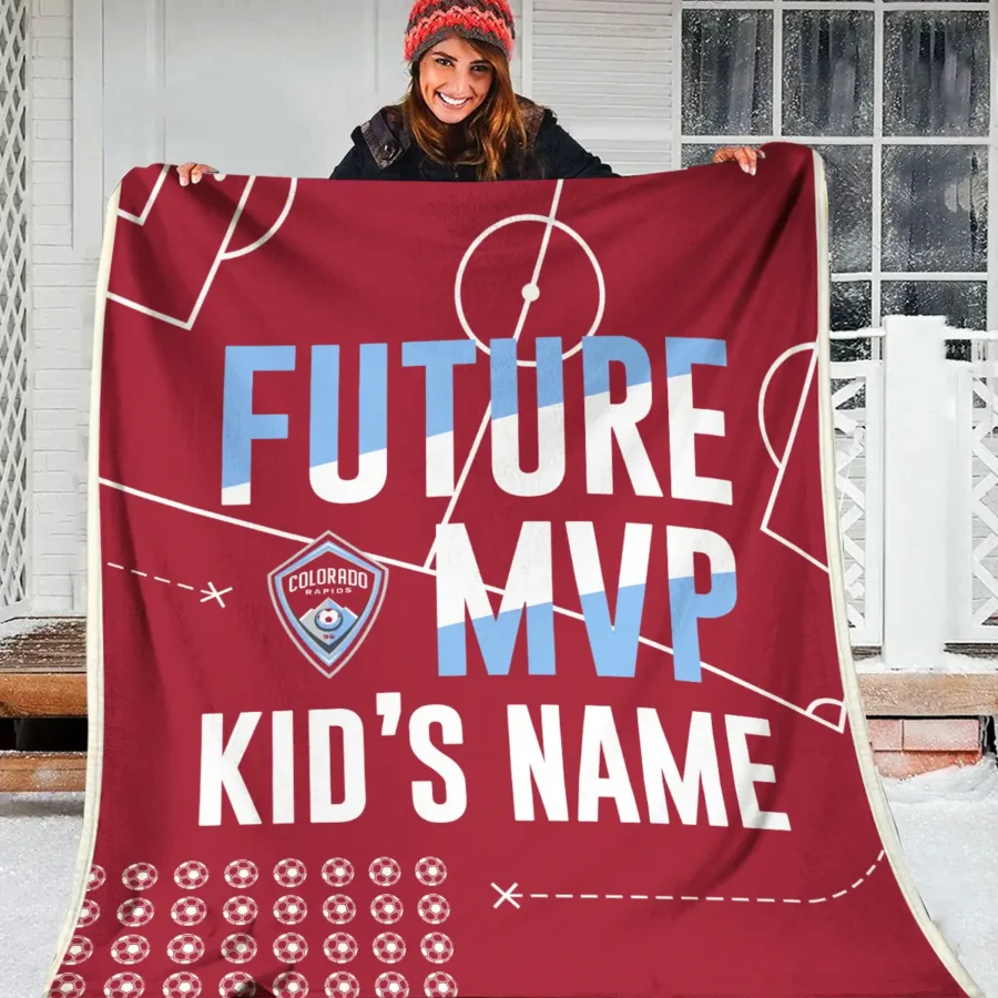 Future MVP Custom Kid Name MLS Colorado Rapids Exclusive All Over Prints BLMLS161024A1COLBLK - Blanket