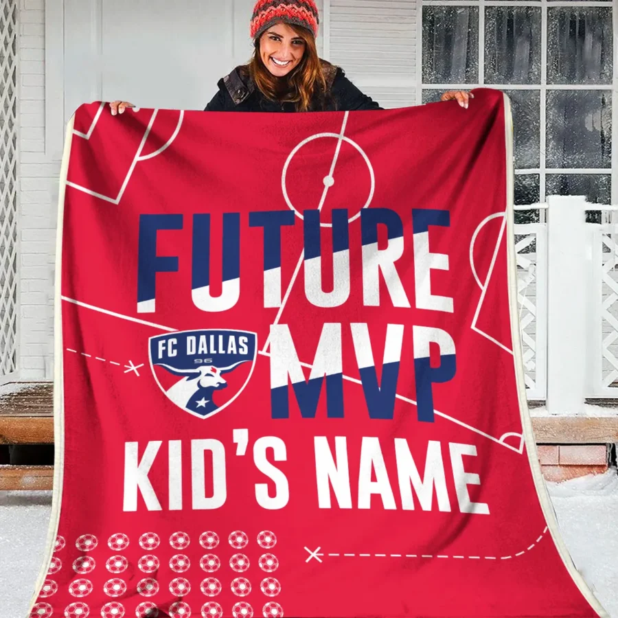 Future MVP Custom Kid Name MLS FC Dallas Exclusive All Over Prints BLMLS161024A1DALBLK - Blanket