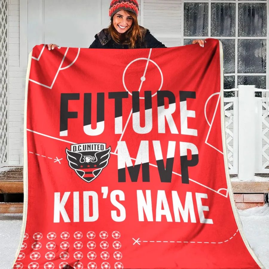 Future MVP Custom Kid Name MLS DC United Exclusive All Over Prints BLMLS161024A1DCBLK - Blanket