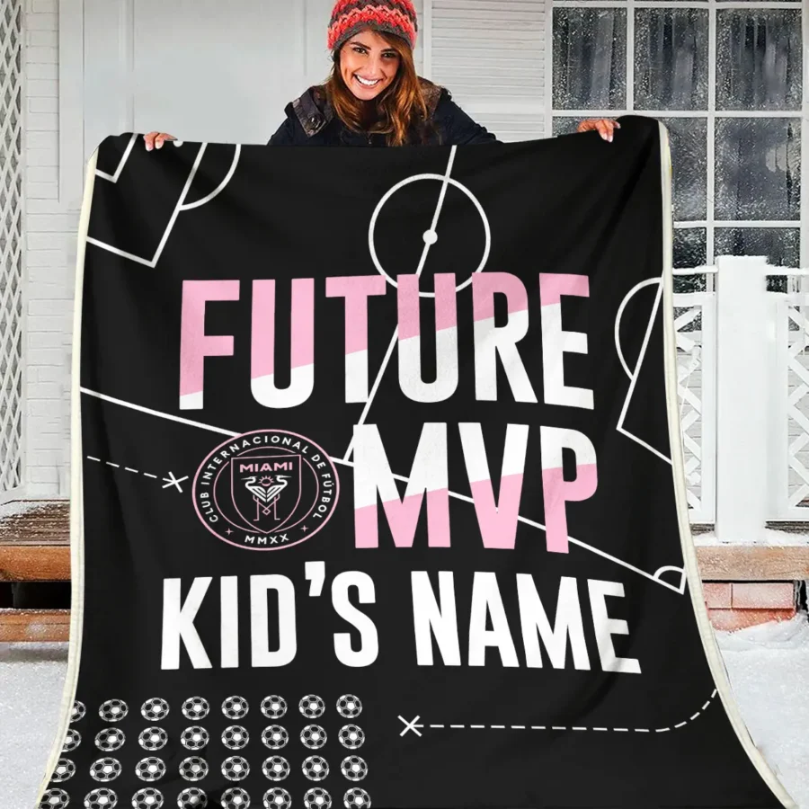 Future MVP Custom Kid Name MLS Inter Miami Exclusive All Over Prints BLMLS161024A1MIABLK - Blanket