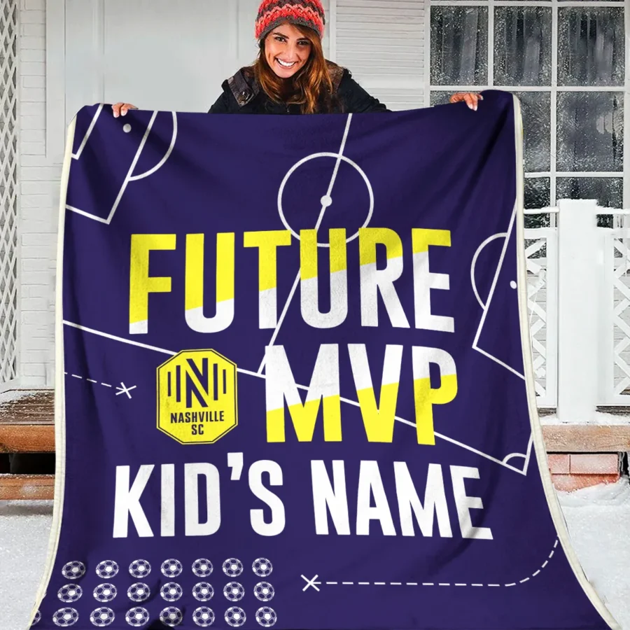 Future MVP Custom Kid Name MLS Nashville SC Exclusive All Over Prints BLMLS161024A1NSHBLK - Blanket