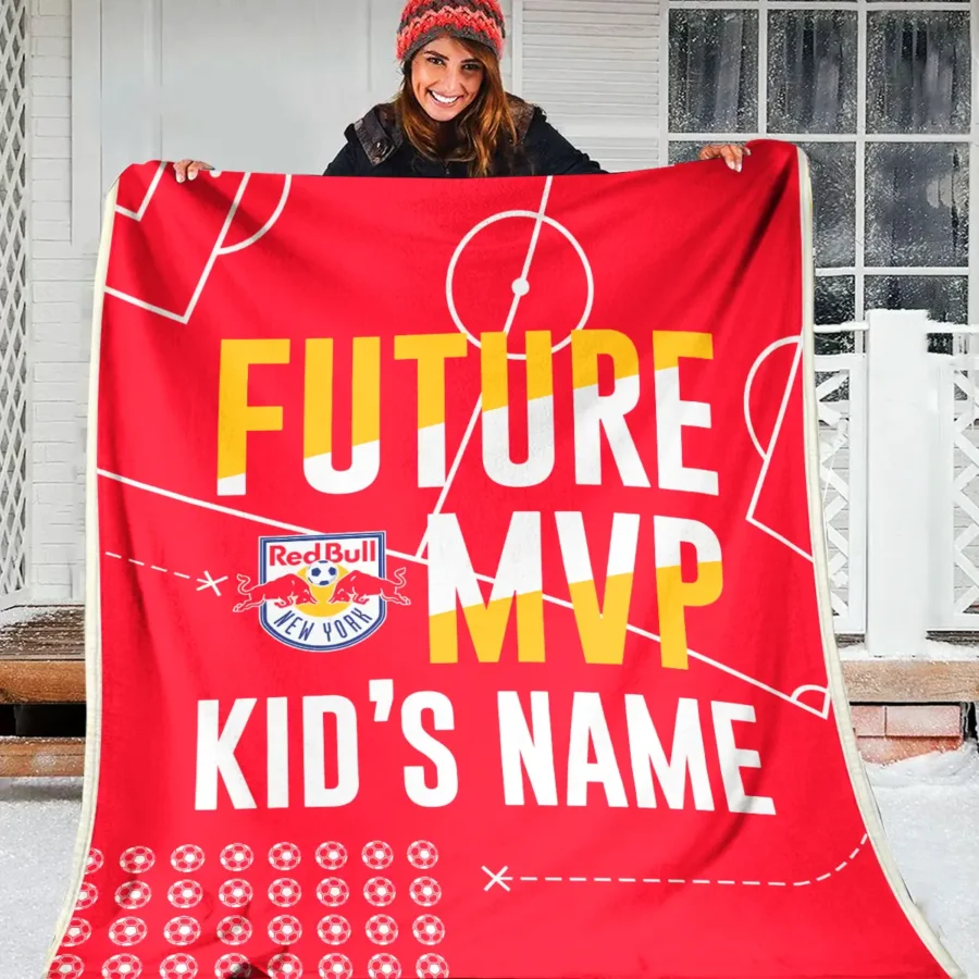 Future MVP Custom Kid Name MLS New York Red Bulls Exclusive All Over Prints BLMLS161024A1NYBLK - Blanket