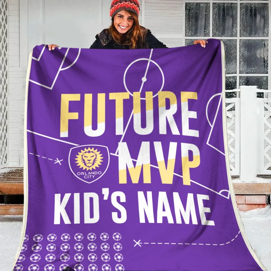 Future MVP Custom Kid Name MLS Orlando City Exclusive All Over Prints BLMLS161024A1ORLBLK - Blanket