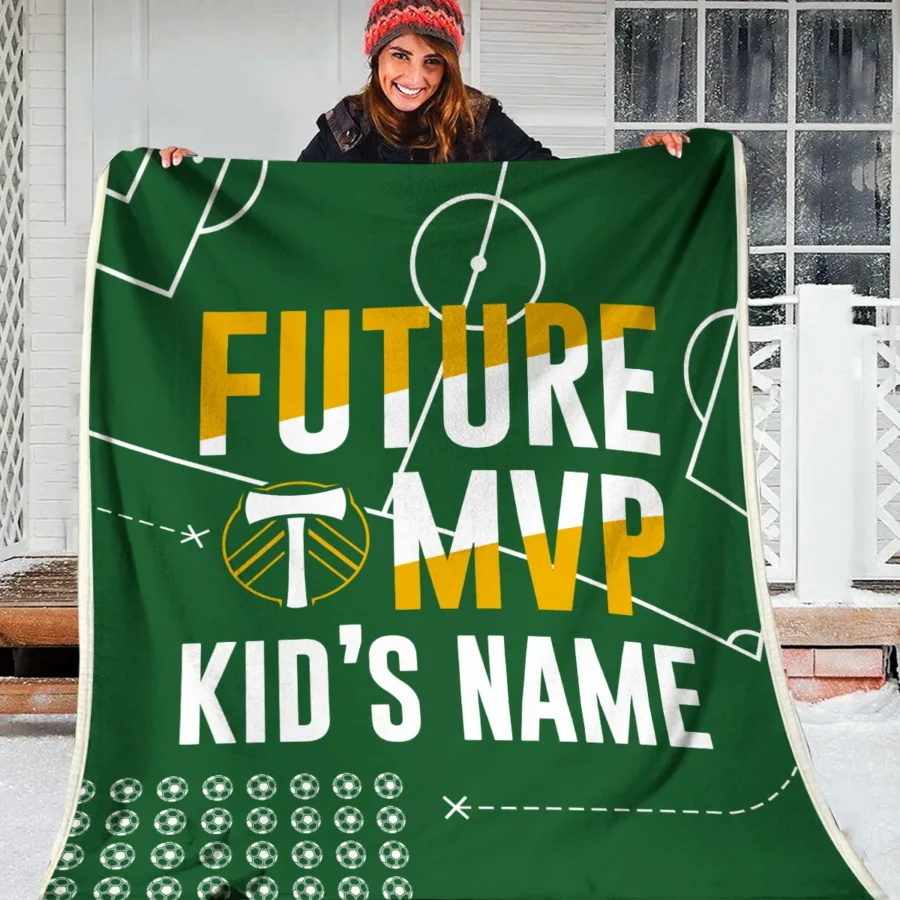 Future MVP Custom Kid Name MLS Portland Timbers Exclusive All Over Prints BLMLS161024A1PORBLK - Blanket