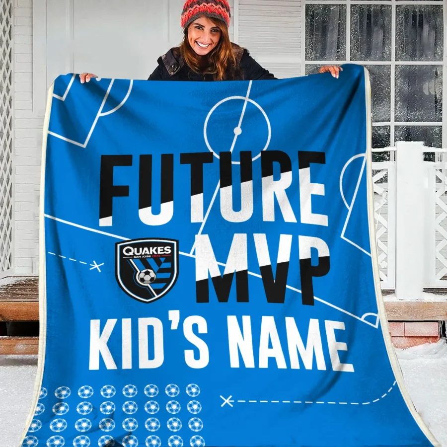 Future MVP Custom Kid Name MLS San Jose Earthquakes Exclusive All Over Prints BLMLS161024A1SJBLK - Blanket