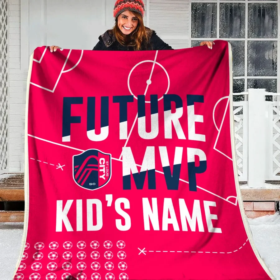 Future MVP Custom Kid Name MLS St. Louis City Exclusive All Over Prints BLMLS161024A1STLBLK - Blanket