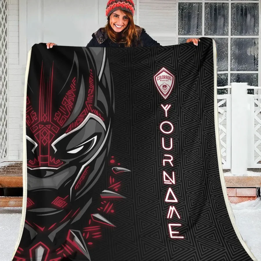 Black Panther Custom Name MLS Colorado Rapids Exclusive All Over Prints BLMLS161024A2COLBLK - Blanket