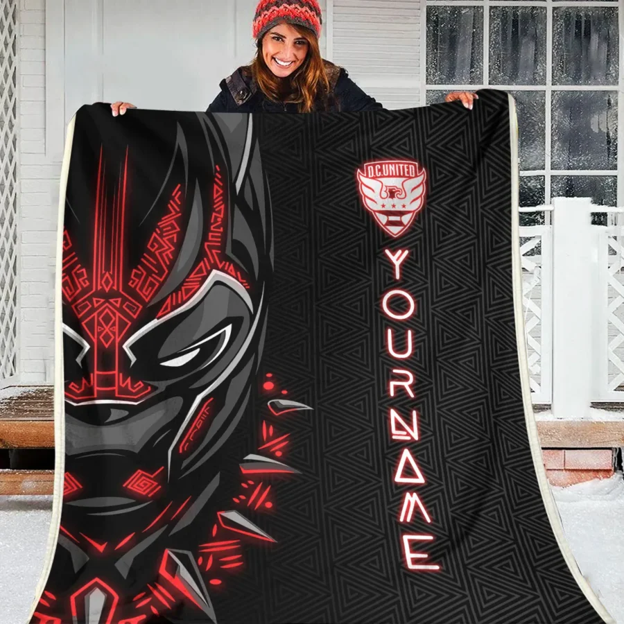 Black Panther Custom Name MLS DC United Exclusive All Over Prints BLMLS161024A2DCBLK - Blanket