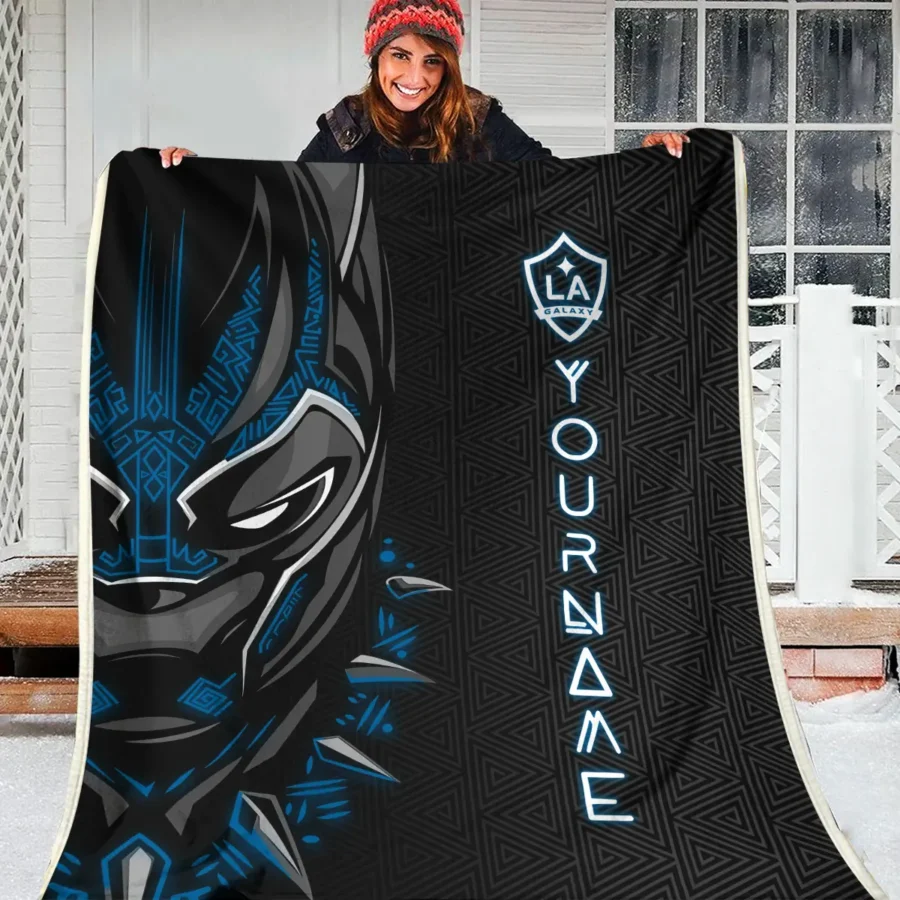 Black Panther Custom Name MLS LA Galaxy Exclusive All Over Prints BLMLS161024A2LABLK - Blanket