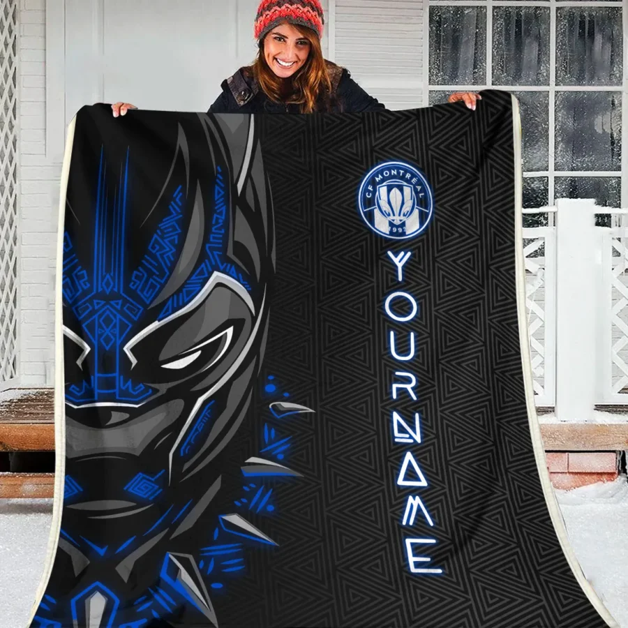 Black Panther Custom Name MLS CF Montreal Exclusive All Over Prints BLMLS161024A2MTLBLK - Blanket