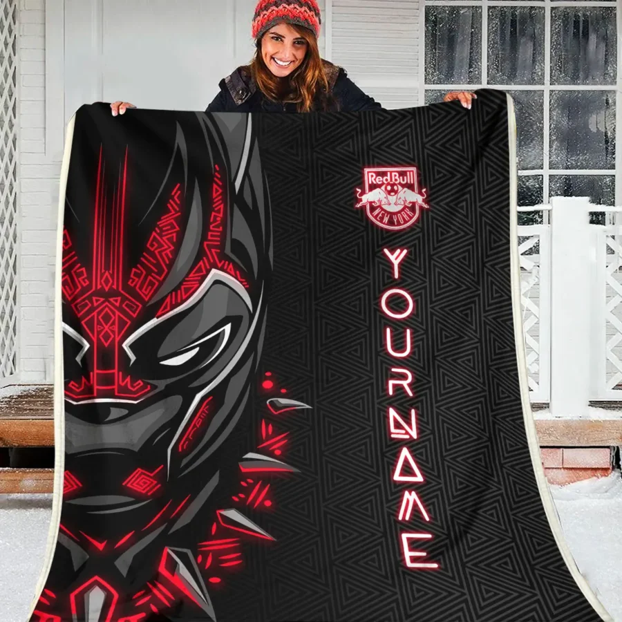 Black Panther Custom Name MLS New York Red Bulls Exclusive All Over Prints BLMLS161024A2NYBLK - Blanket