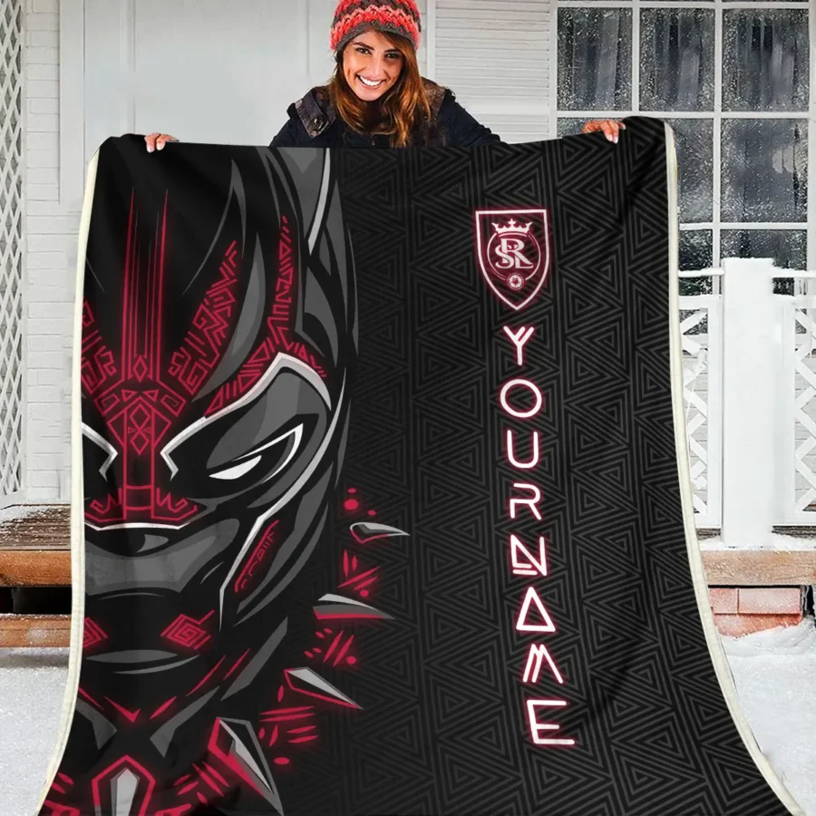 Black Panther Custom Name MLS Real Salt Lake Exclusive All Over Prints BLMLS161024A2RSLBLK - Blanket