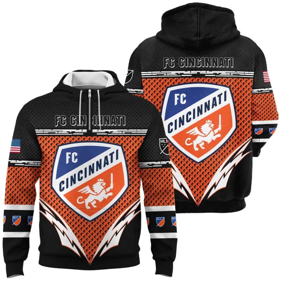 MLS Cincinnati Exclusive All Over Prints BLMLS31024A1CINQHD - 1/4 Zipper Hoodie