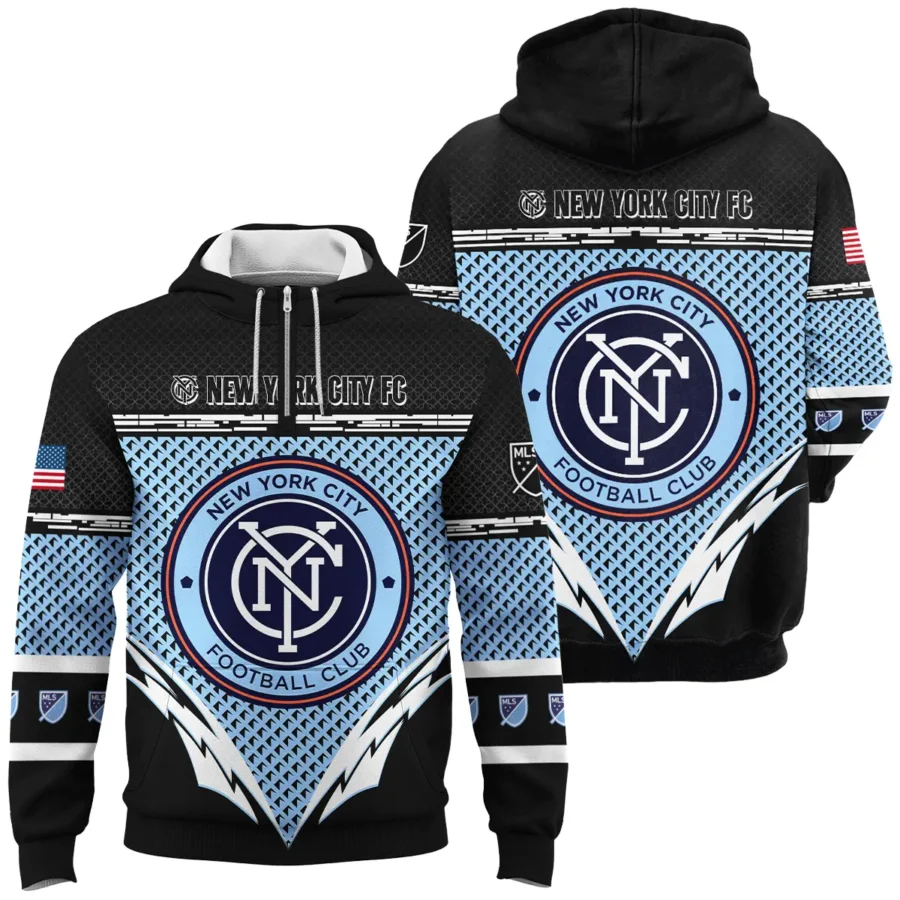 MLS New York City Exclusive All Over Prints BLMLS31024A1NYCQHD - 1/4 Zipper Hoodie