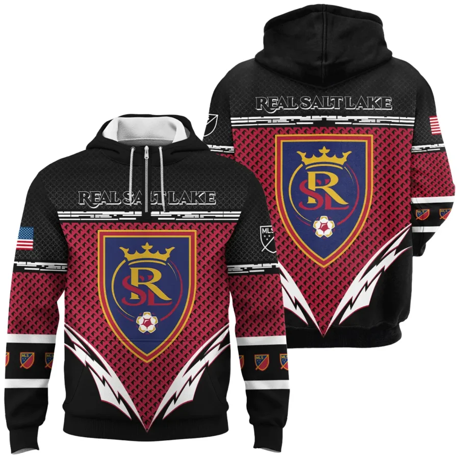 MLS Real Salt Lake Exclusive All Over Prints BLMLS31024A1RSLQHD - 1/4 Zipper Hoodie