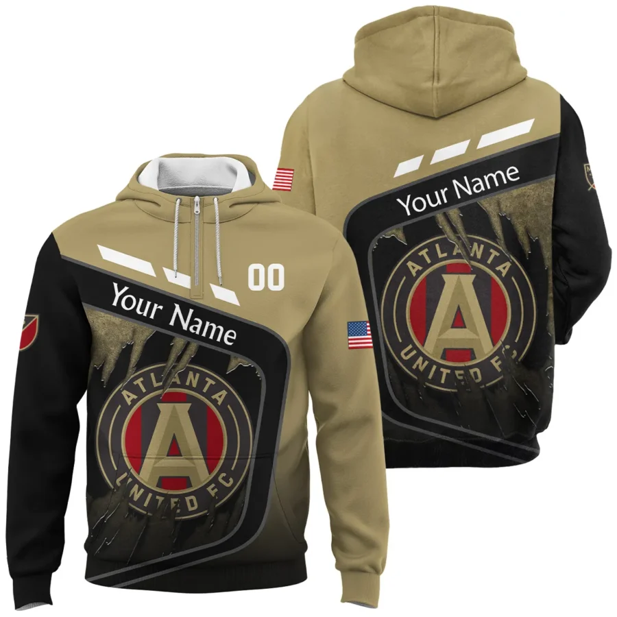 MLS Atlanta United Exclusive All Over Prints BLMLS51024A1ATLQHD - 1/4 Zipper Hoodie