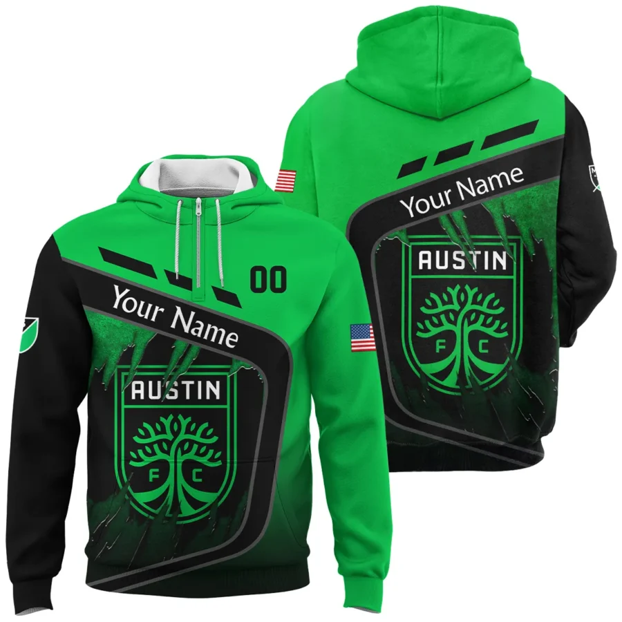 MLS Austin FC Exclusive All Over Prints BLMLS51024A1ATXQHD - 1/4 Zipper Hoodie