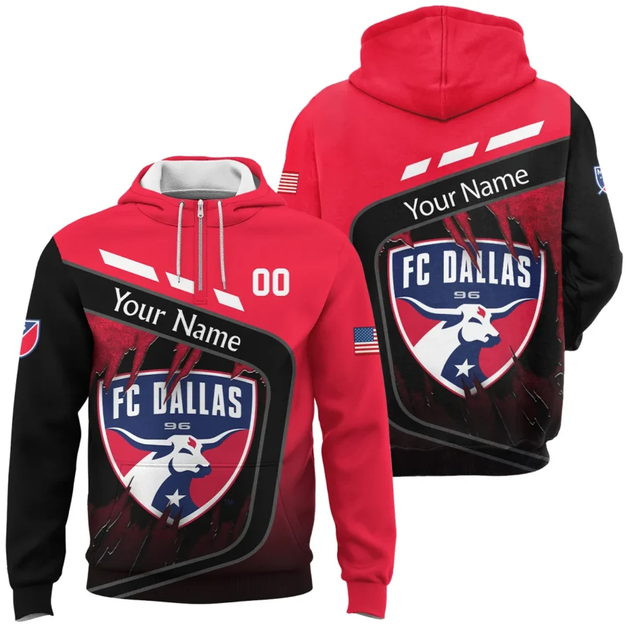 MLS FC Dallas Exclusive All Over Prints BLMLS51024A1DALQHD - 1/4 Zipper Hoodie