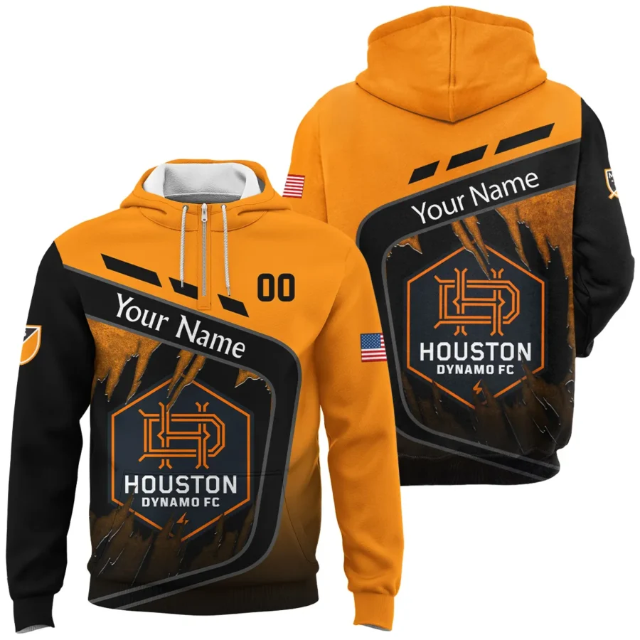 MLS Houston Dynamo Exclusive All Over Prints BLMLS51024A1HOUQHD - 1/4 Zipper Hoodie