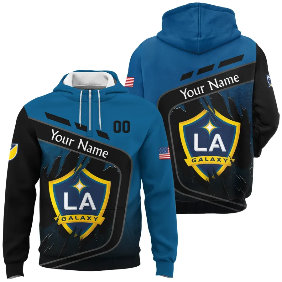 MLS LA Galaxy Exclusive All Over Prints BLMLS51024A1LAQHD - 1/4 Zipper Hoodie