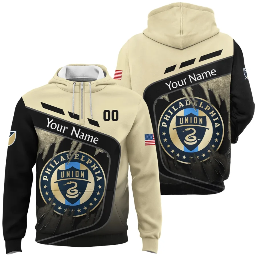 MLS Philadelphia Union Exclusive All Over Prints BLMLS51024A1PHIQHD - 1/4 Zipper Hoodie