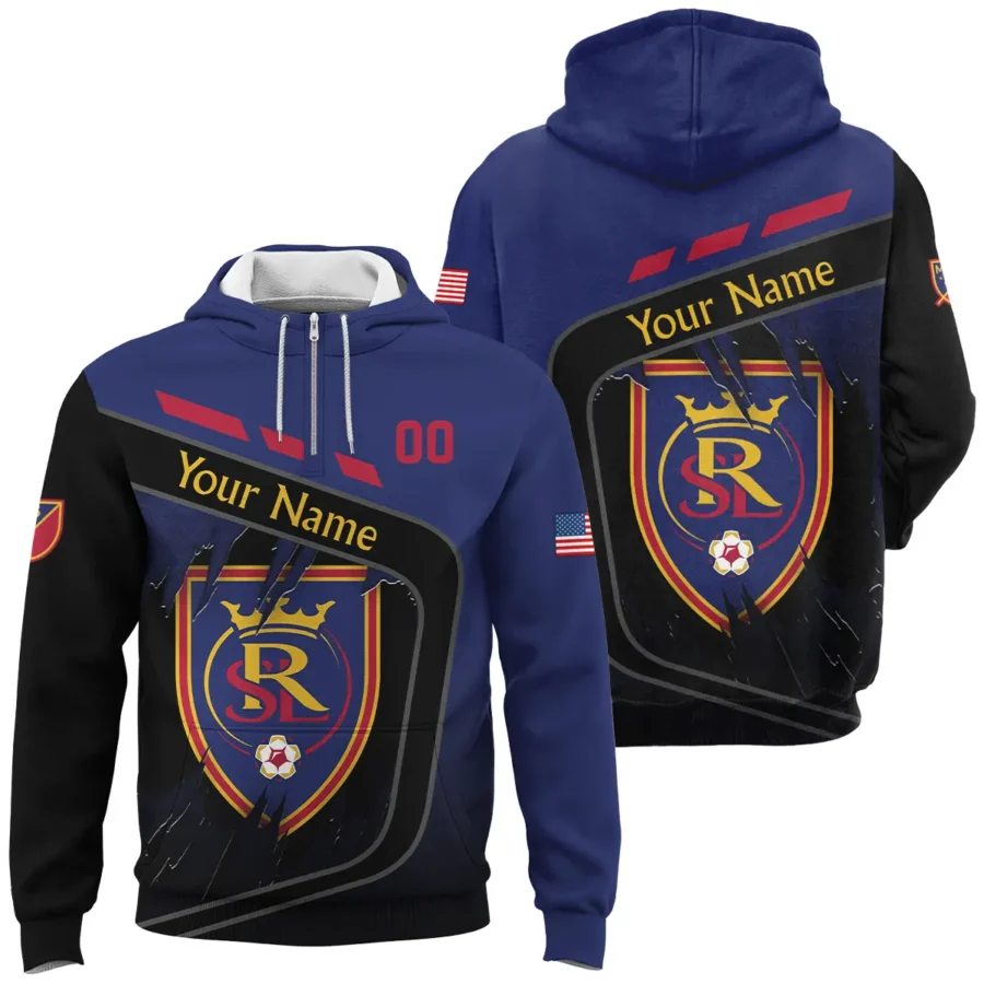 MLS Real Salt Lake Exclusive All Over Prints BLMLS51024A1RSLQHD - 1/4 Zipper Hoodie