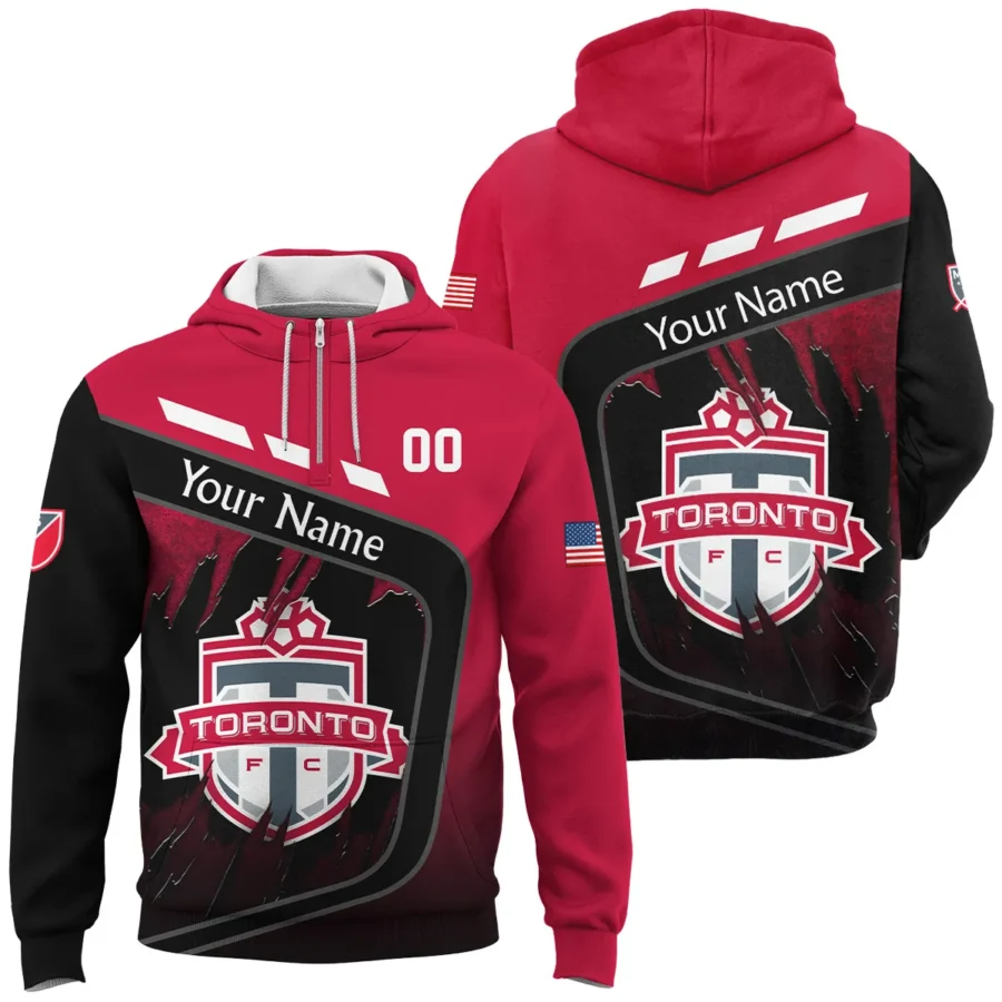 MLS Toronto FC Exclusive All Over Prints BLMLS51024A1TORQHD - 1/4 Zipper Hoodie