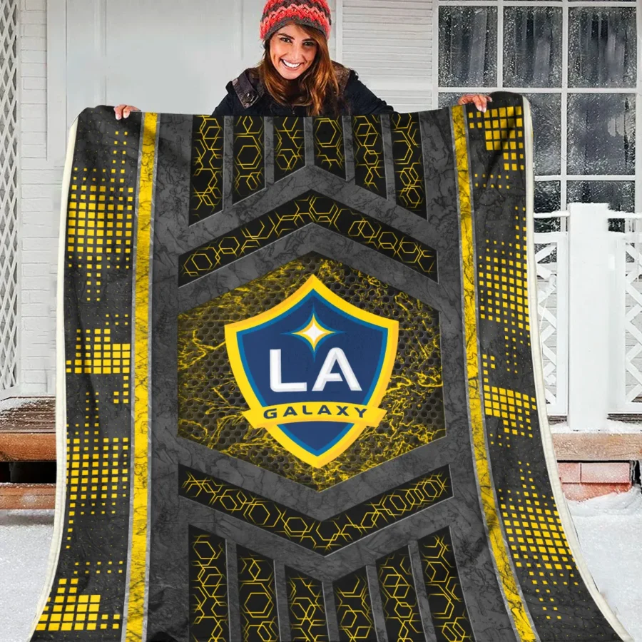 MLS LA Galaxy Exclusive All Over Prints BLMLS111024A2LABLK - Blanket