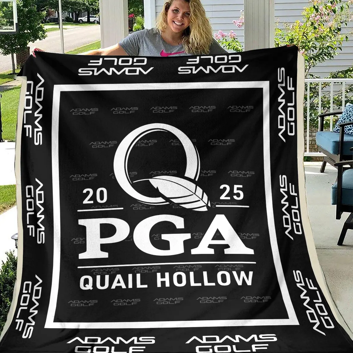 2025 PGA Championship Tournament Adams Golf Brand Exclusive Logo All Over Prints BLPGC221024A01AGBLK - Blanket