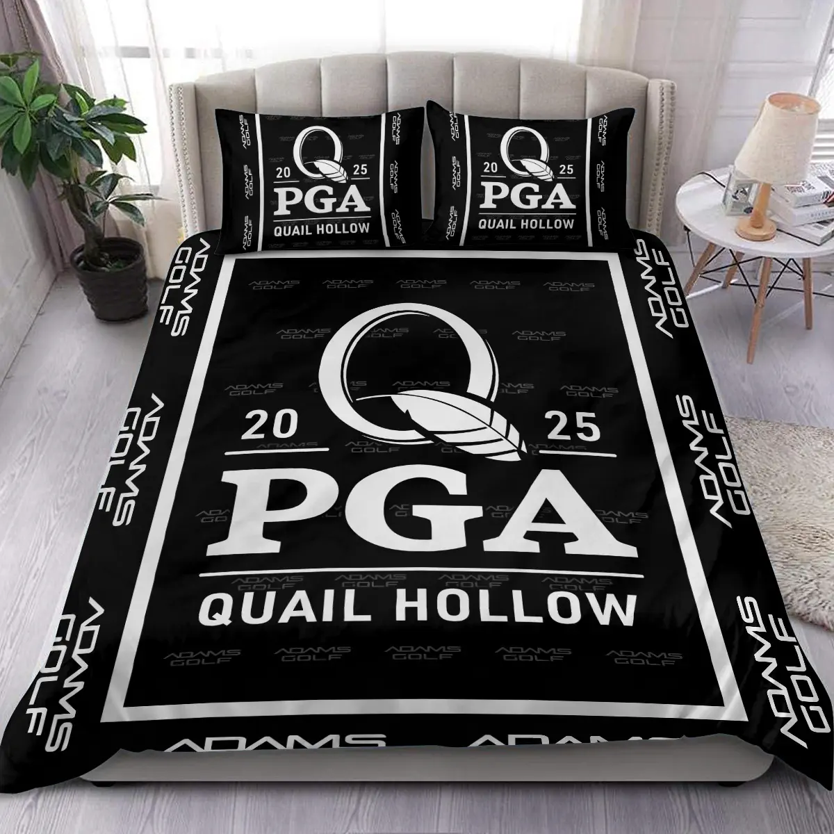 U.S. Open Tournament Adams Golf Brand Exclusive Logo All Over Prints BLUSO221024A01AGBLK - Blanket