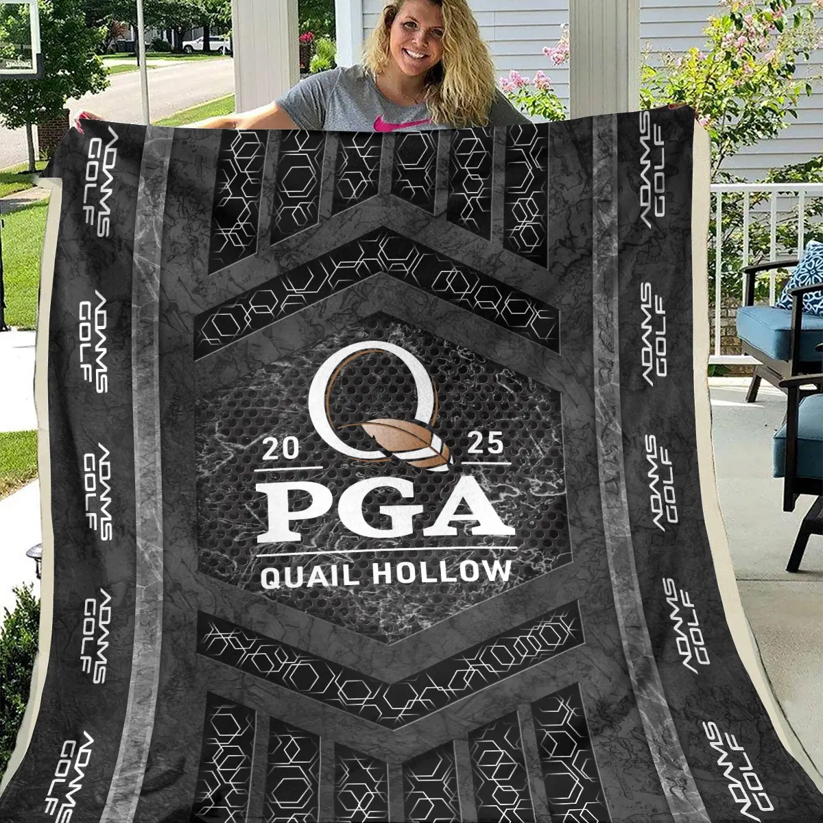 2025 PGA Championship Tournament Adams Golf Brand Exclusive Logo All Over Prints BLPGC231024A01AGBLK - Blanket