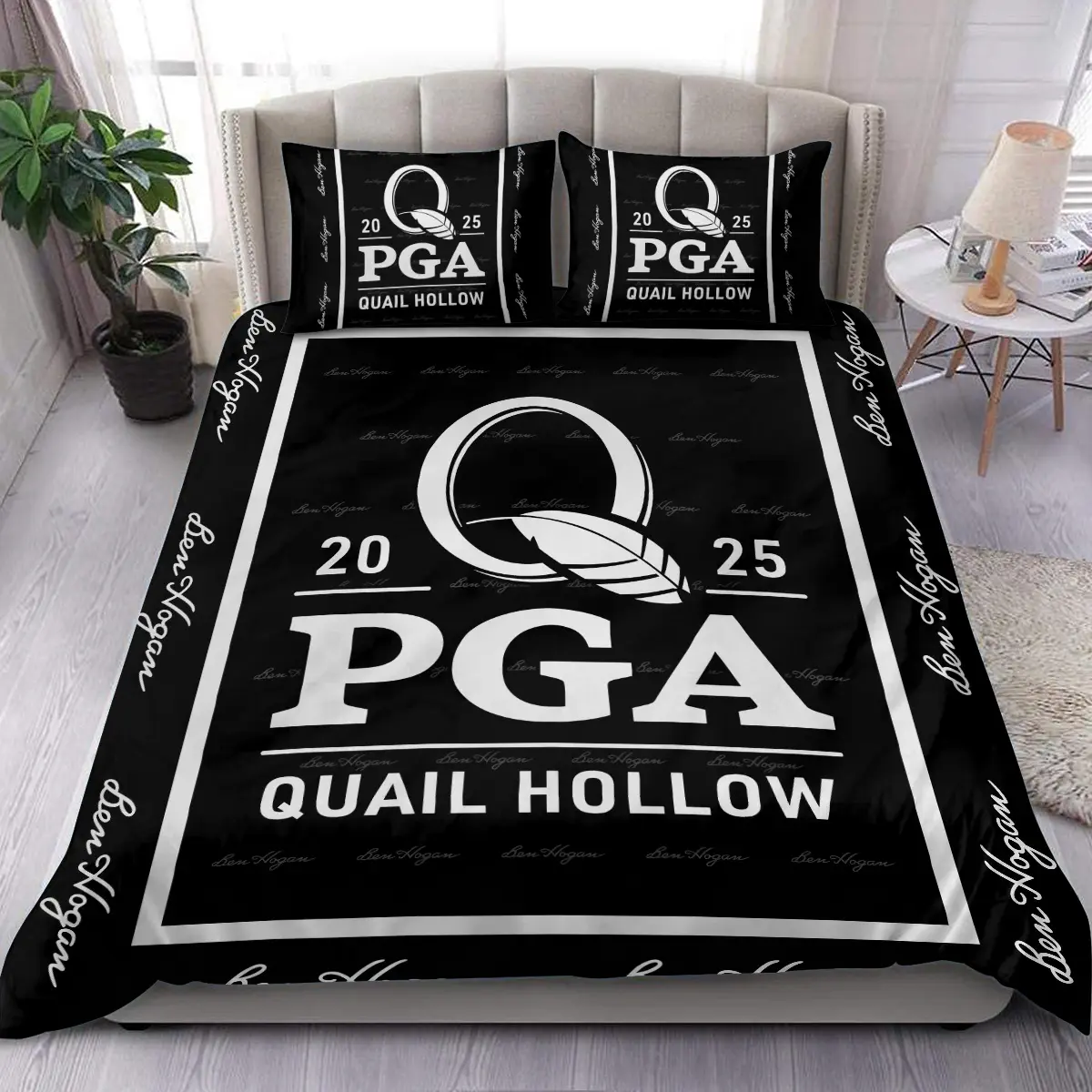 U.S. Open Tournament Ben Hogan Brand Exclusive Logo All Over Prints BLUSO221024A01BHBLK - Blanket