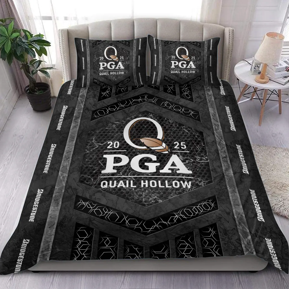 U.S. Open Tournament Bridgestone Golf Brand Exclusive Logo All Over Prints BLUSO231024A01BRSJT - Bedding Set