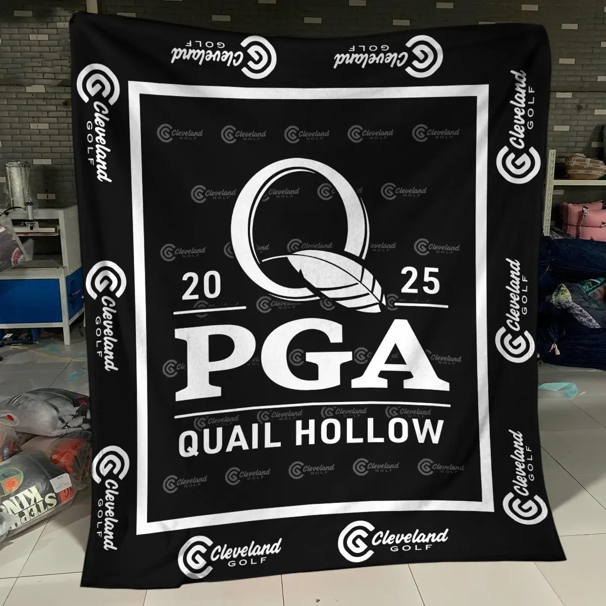 2025 PGA Championship Tournament Cleveland Golf Brand Exclusive Logo All Over Prints BLPGC221024A01CLBLK - Blanket