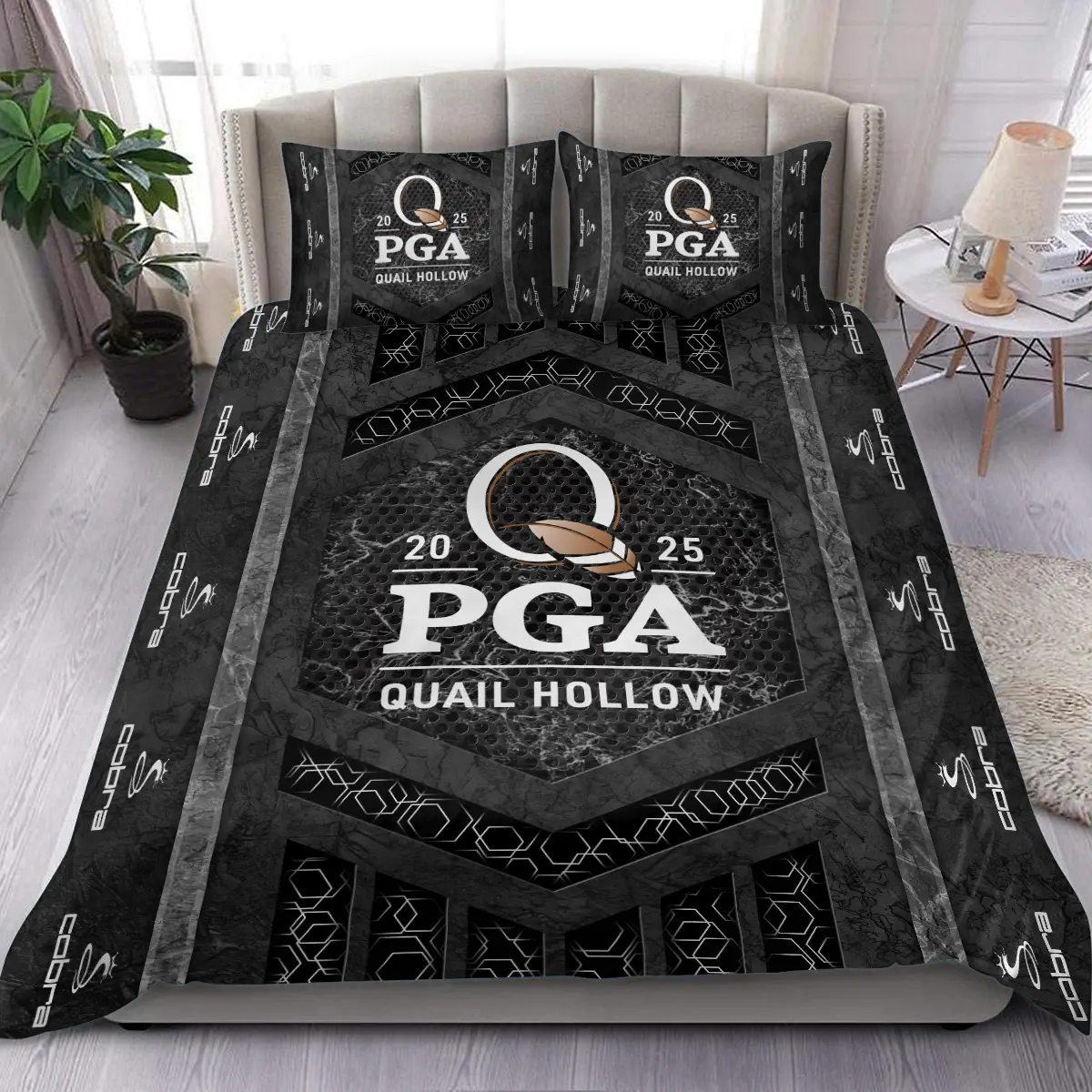 U.S. Open Tournament Cobra Golf Brand Exclusive Logo All Over Prints BLUSO231024A01CBSJT - Bedding Set