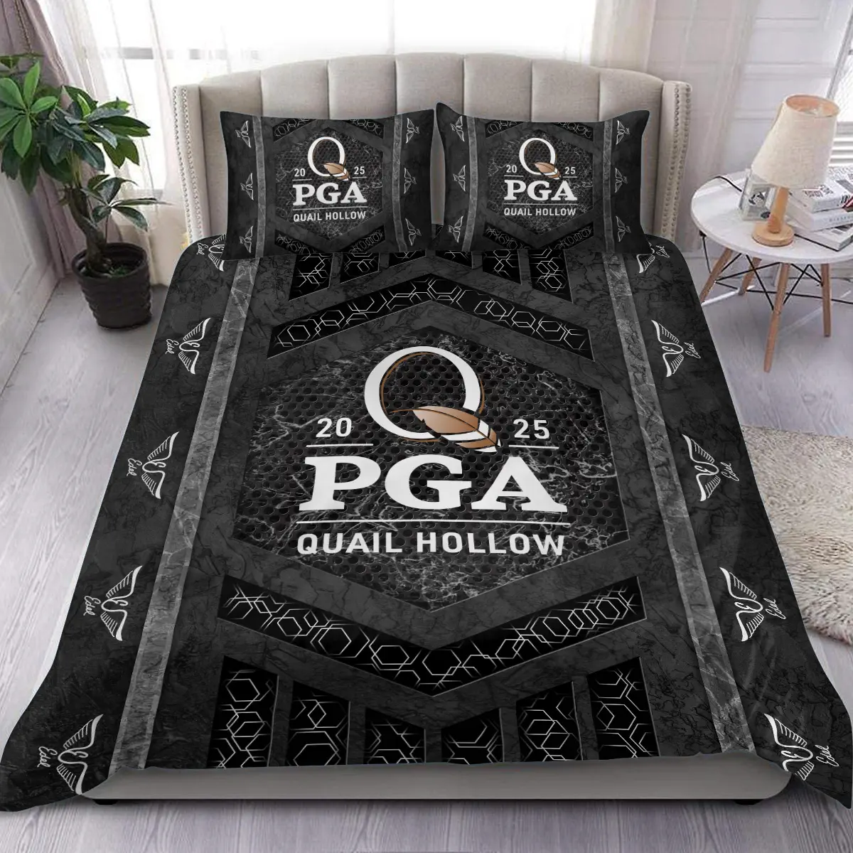 U.S. Open Tournament Edel Golf Brand Exclusive Logo All Over Prints BLUSO231024A01EGSJT - Bedding Set