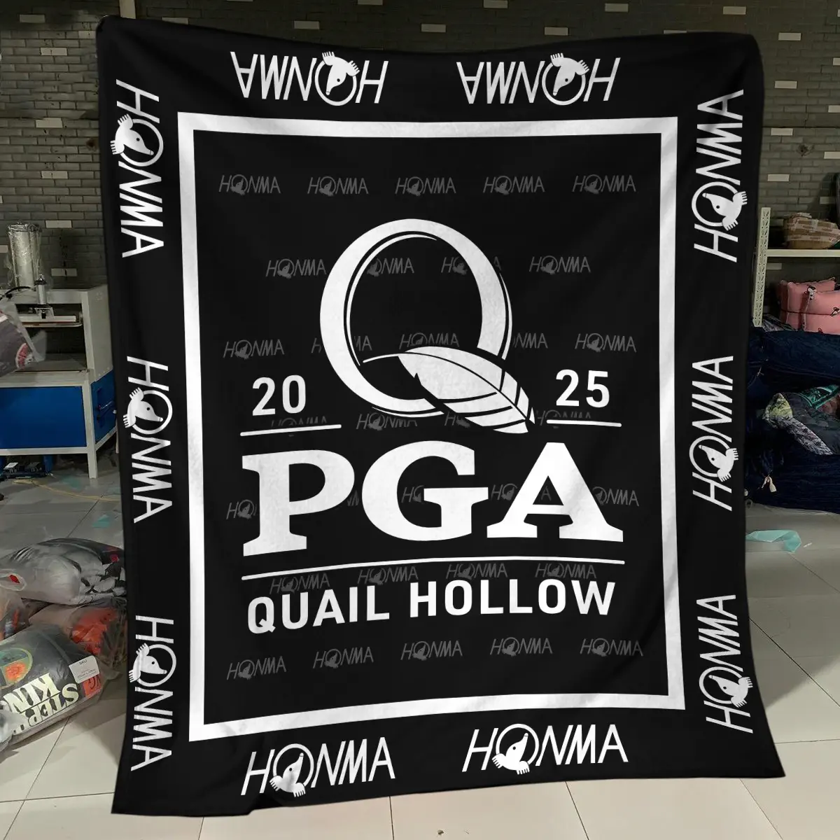 U.S. Open Tournament Honma Brand Exclusive Logo All Over Prints BLUSO221024A01HOBLK - Blanket