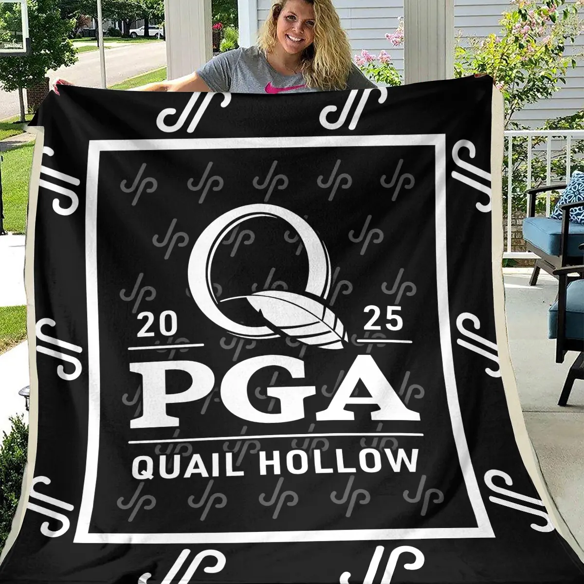 2025 PGA Championship Tournament JP Golf Brand Exclusive Logo All Over Prints BLPGC221024A01JPBLK - Blanket