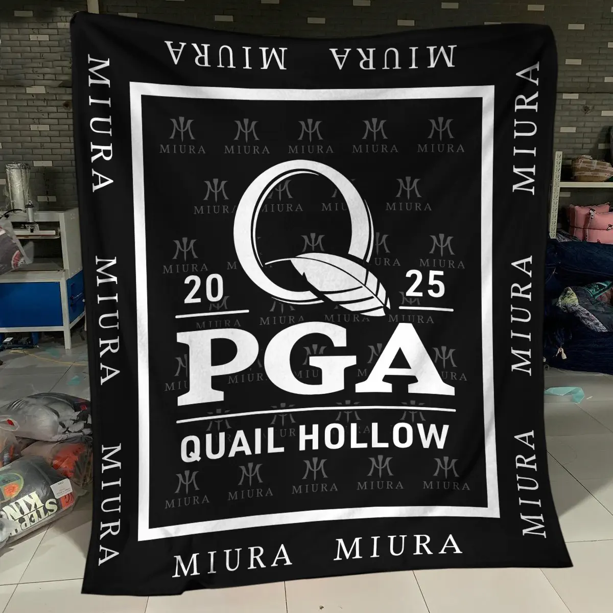 2025 PGA Championship Tournament Miura Golf Brand Exclusive Logo All Over Prints BLPGC221024A01MGBLK - Blanket