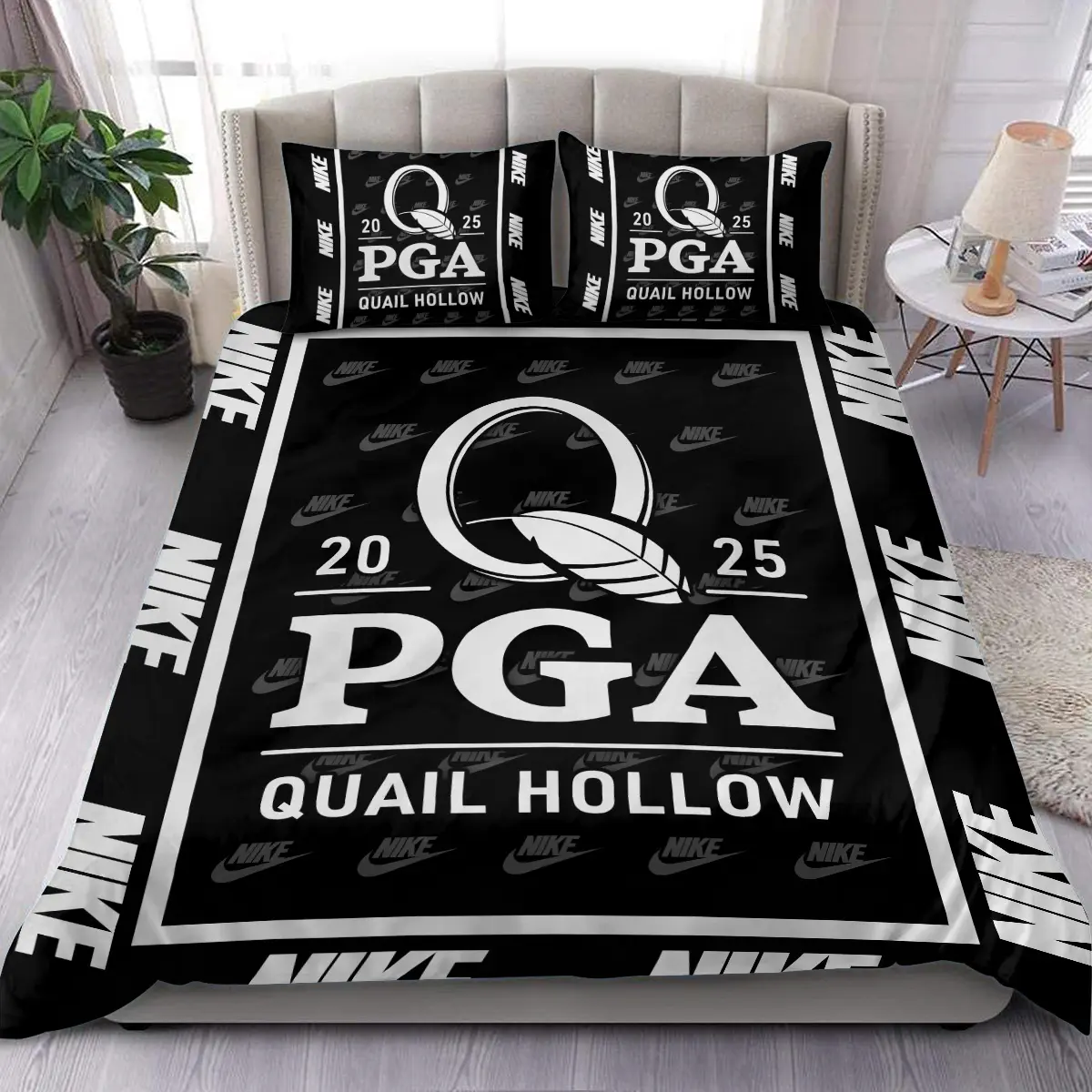 U.S. Open Tournament Nike Brand Exclusive Logo All Over Prints BLUSO221024A01NKBLK - Blanket