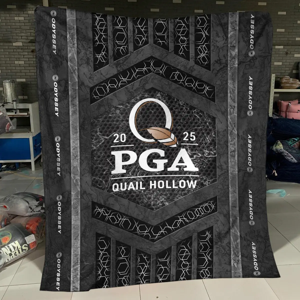 2025 PGA Championship Tournament Odyssey Brand Exclusive Logo All Over Prints BLPGC231024A01ODBLK - Blanket