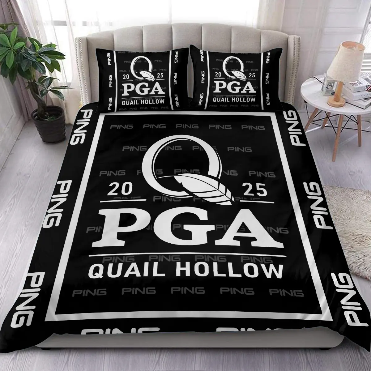 U.S. Open Tournament Ping Brand Exclusive Logo All Over Prints BLUSO221024A01PISJT - Bedding Set